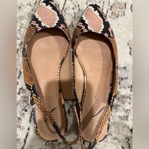 Madewell snake print flats